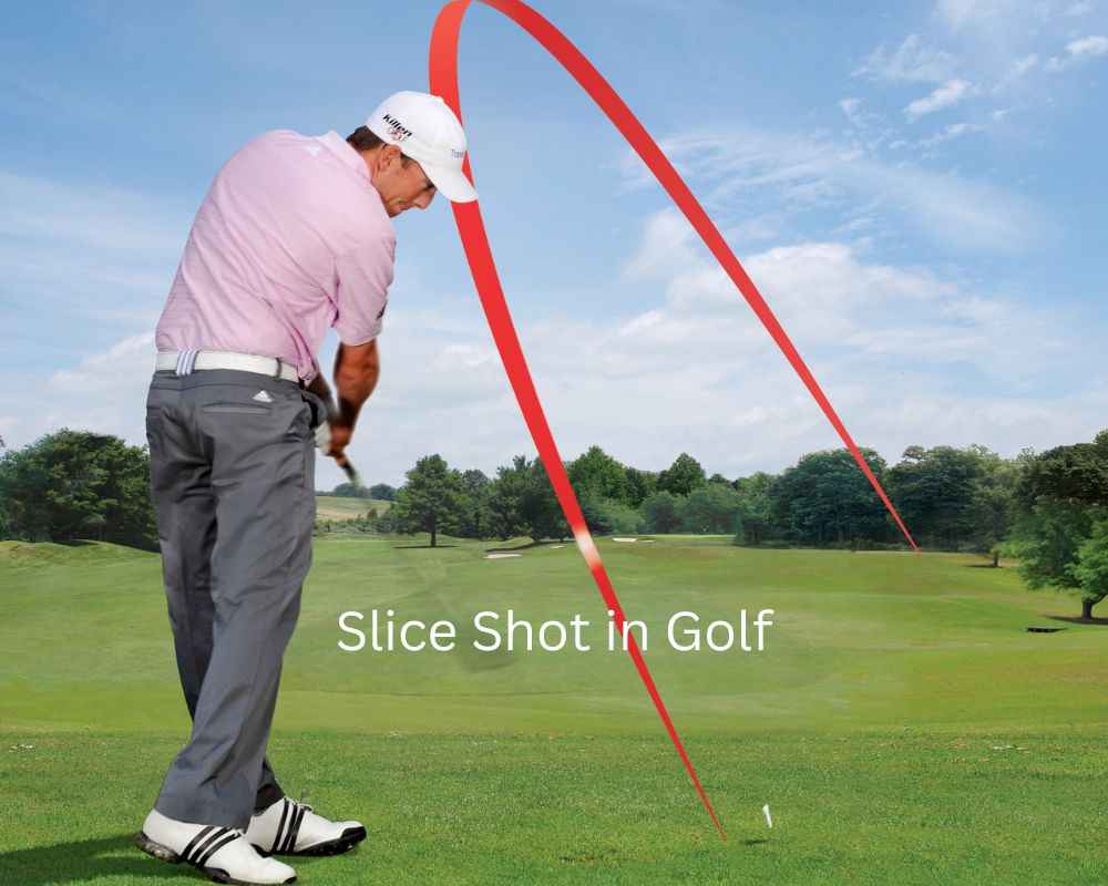 Slice shot in golf